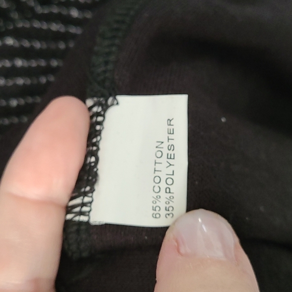 CREATION Striped Asymmetrical Hem 3/4 Sleeve Gray Tunic Top Size SM NWT - Picture 6 of 7